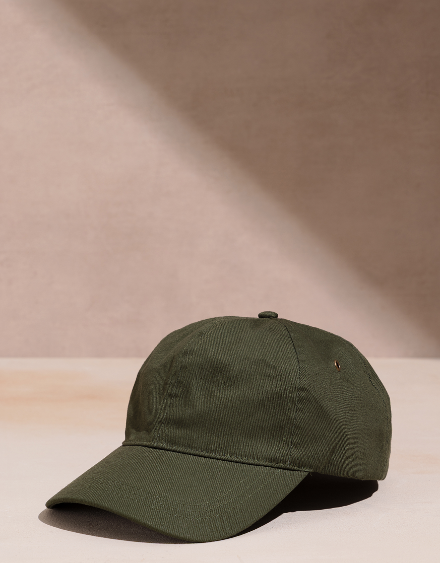 Casquette kaki à motifs léopard