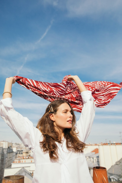 Foulard Léo Acajou x Tara Jarmon