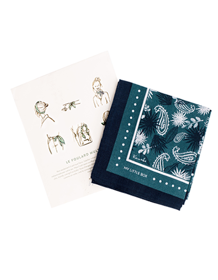 Foulard en coton vert - My Little Box